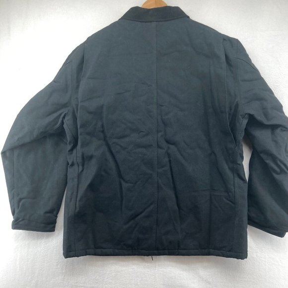 Carhartt Men's Black Zip-up Jacket Yukon Coat Lined C55 size XL Tall NWOT - Picture 7 of 10